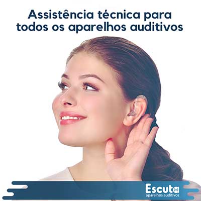 Estrutura básica do aparelho auditivo retroauricular analógica